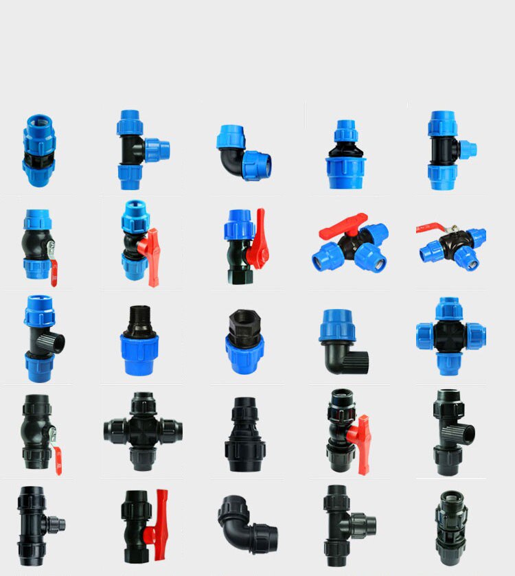 PE pipe joint quick connect union pe pipe fitting pipe direct fitting 20mm 25mm 32mm