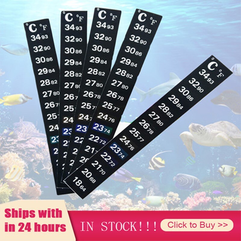 1Pcs Stick-On Digitale Aquarium Accessoires Aquarium Koelkast Thermometer Sticker Temperatuur Meting Stickers Gereedschap