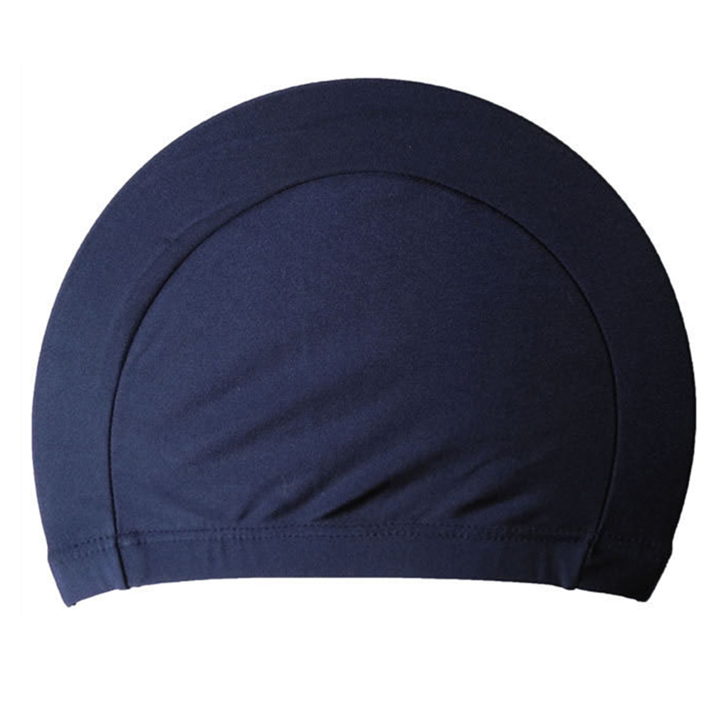 Bonnet de bain en tissu pour hommes et femmes, taille libre, protège les oreilles, cheveux longs, sport, siwm, piscine, sport, ultra-mince, bonnets de bain pour adultes: Bleu