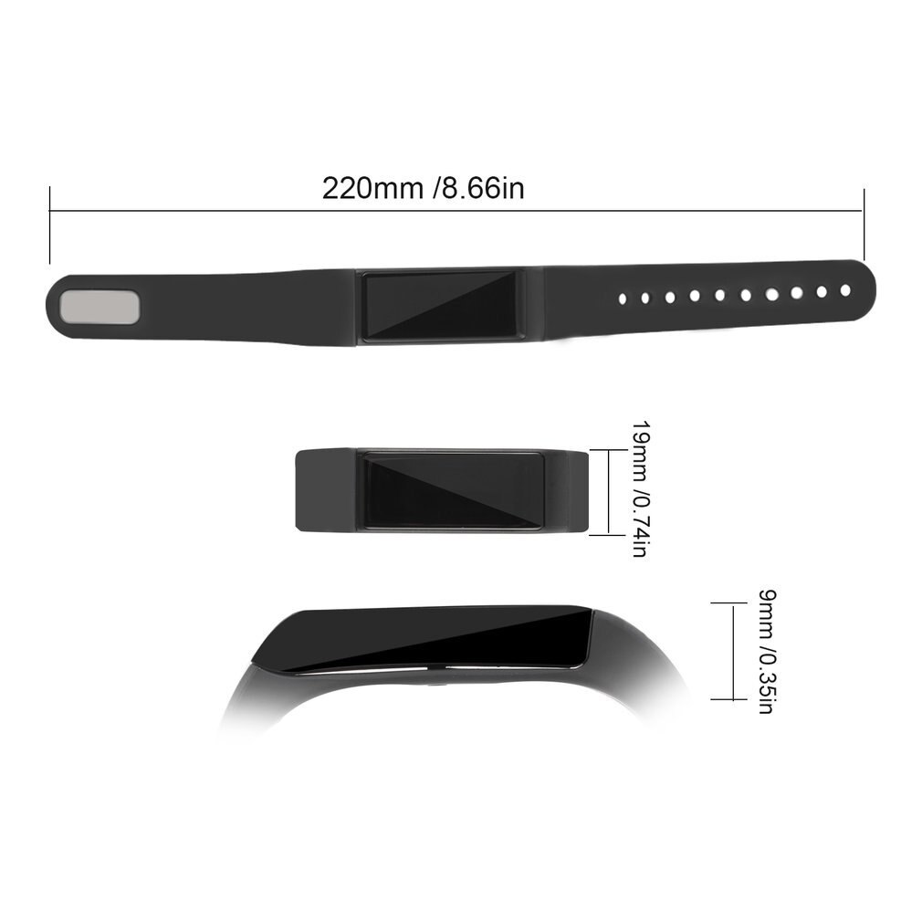 unisex oled aktivitetsarmbånd sporer vanntett smart armbånd 4.0 trådløs svart til iphone 5 Plus sport voksen  i5 Plus