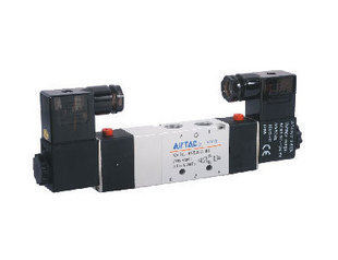 Conector de accesorios AIRTAC 4V230-08C, 5 vías, 3 posiciones, 1/4 , Electroválvula neumática