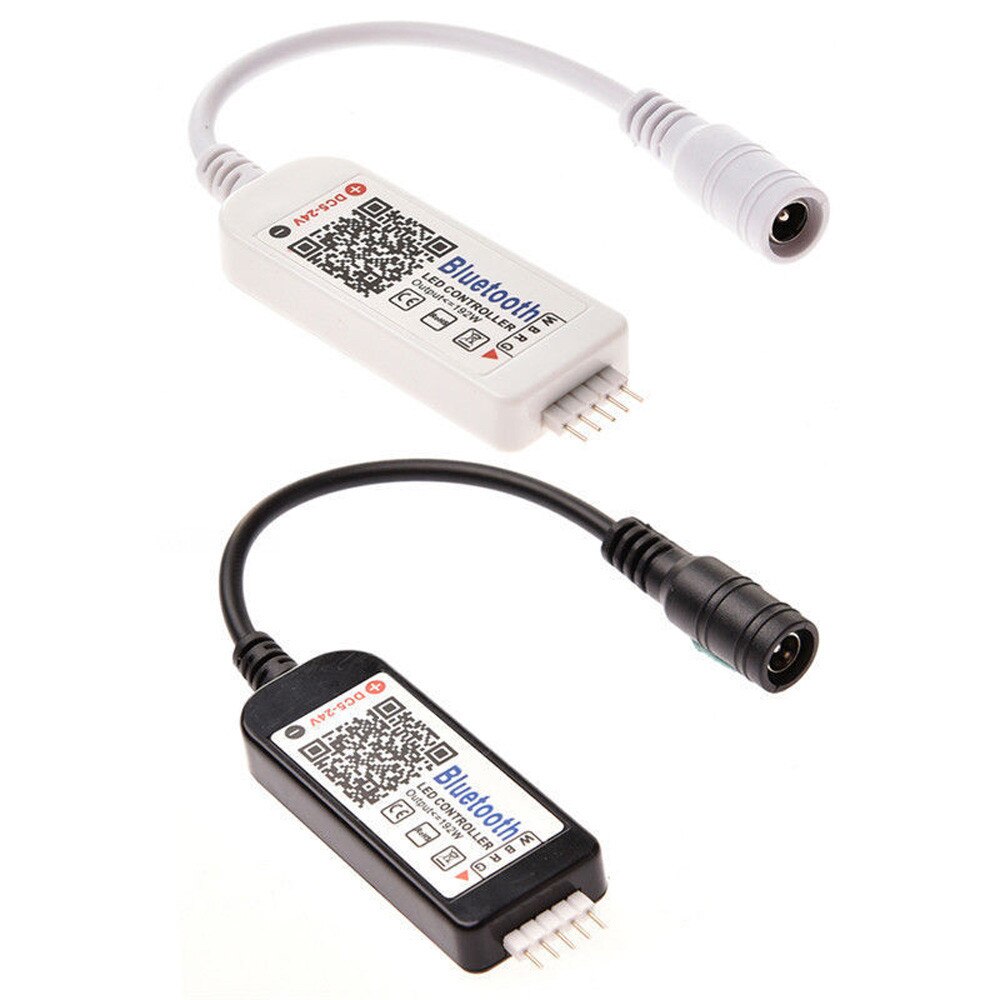 Mini controlador LED Bluetooth/Wifi para 5050 de 3528 RGB/RGBW, tira de luz LED de pulgadas, cabezal de 5 pines de 4 vías (RGBW)