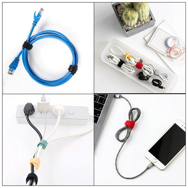 Universal Cable Organizer Clips Cable Management Desktop &amp; Workstation Wire Manager Cord Holder USB Charging Data Line Winder