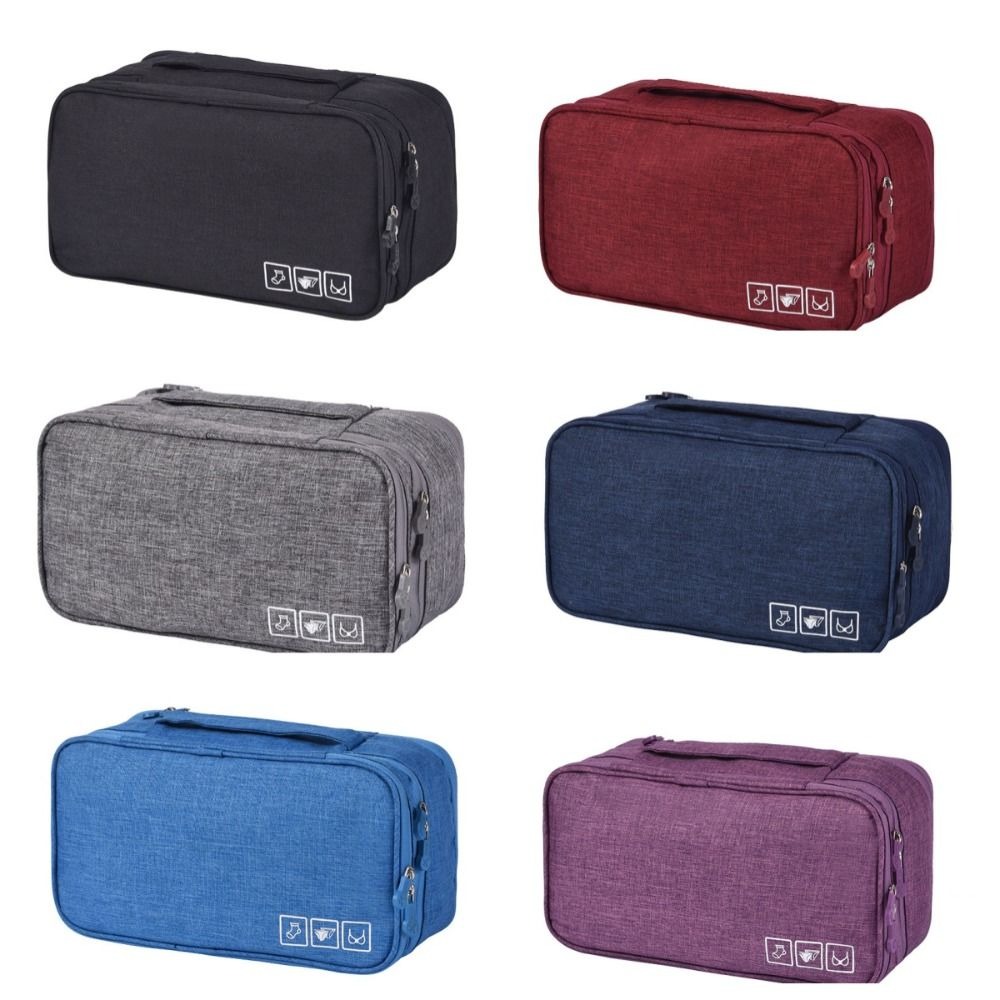 Multifunktionell underklädesväska vikbar bärbar toalettväska dammtät katjonisk bh-väska med stor kapacitet