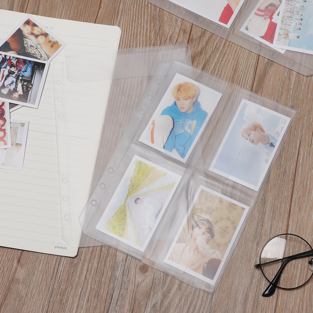 1PC A5 PVC Presentation Binder Folder Receive Bag Concise Holder Bag Storage Pouches Document Postcard Loose-leaf Resealable Bag