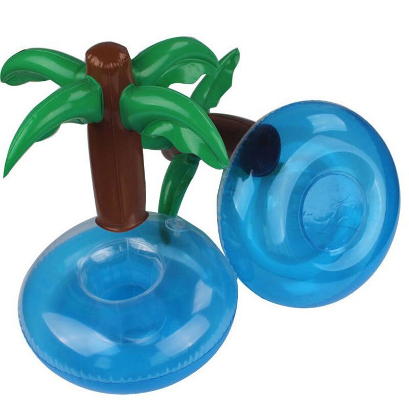 Inflatable Cup Holder Table Bar Tray Bar Coasters Swimming Pool Float Cup Drink Beer Holder Summer Swimming Party Accessories: Coconut tree