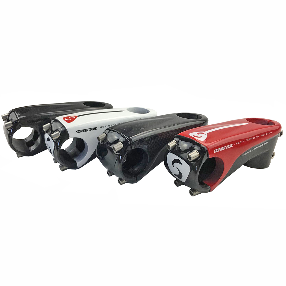 Carbon frempind sport underholdning cykling cykel dele cykel frempind cykel tilbehør 80/90/100/110mm 28.6mm 3k glans 6 grader