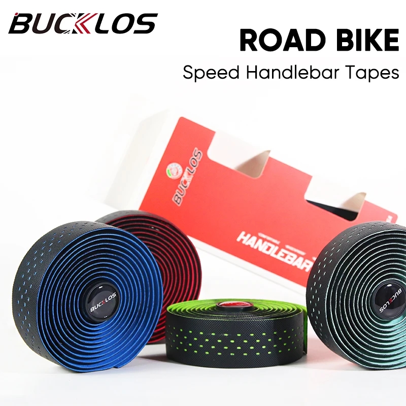 BUCKLOS Rennrad-Lenkerband, weiches PU, EVA, Kies, Fahrrad-Lenkerband, rutschfest, Stoßdämpfung, Atemgriffband, Fahrradteile