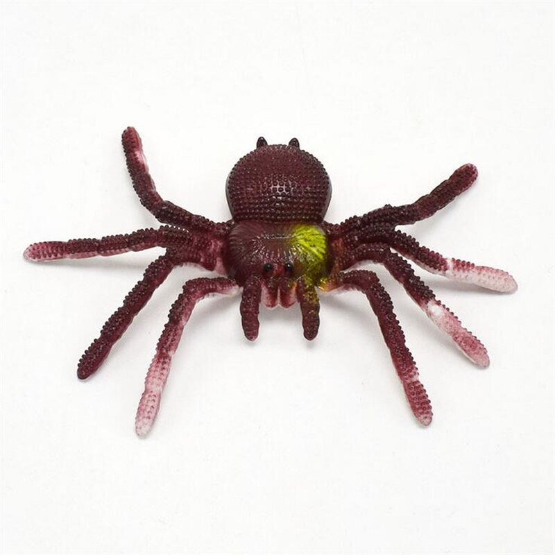 Colorful TPR Simulation Big Spider Insects Model Toys Prank Tricky Scary Toys Halloween Props Children's Model Toys: Brown