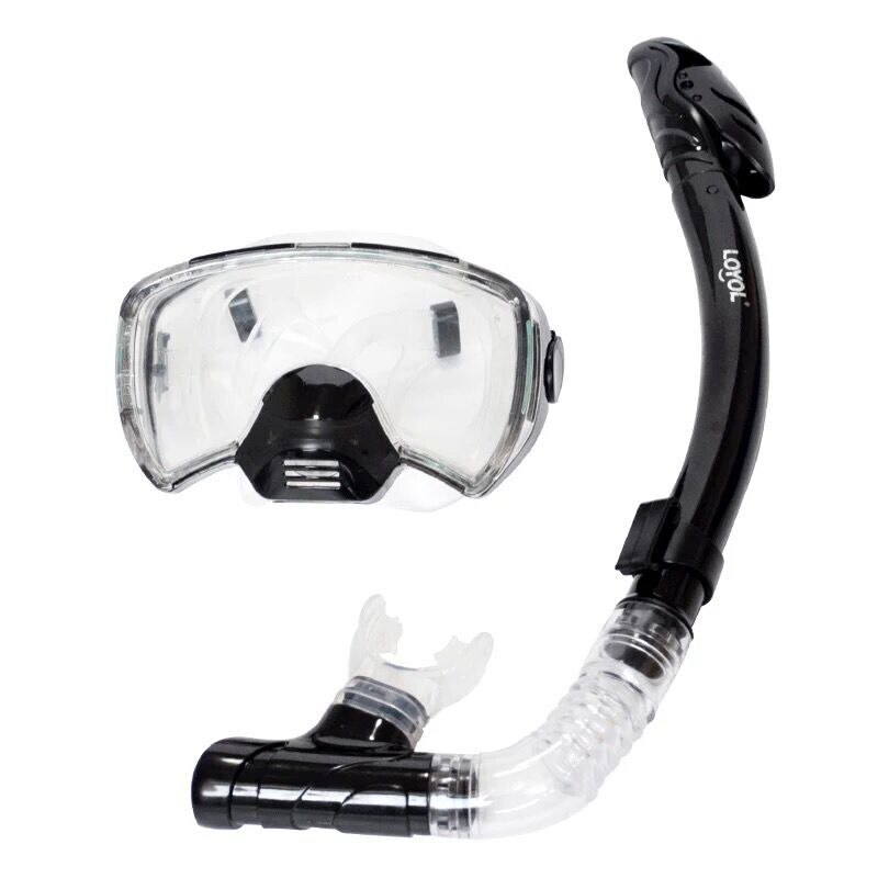 Loyol-mascarilla de buceo de silicona suave y cómoda, tubo de secado completo, resistente al desgaste, para natación: Default Title
