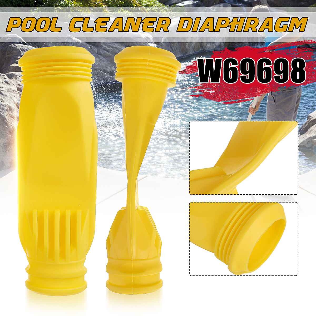 2pcs Pool Diaphragm Pool Cleaner Replacement Part W69698 For Zodiac Baracuda G3 G4