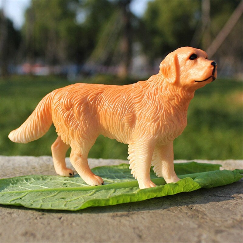 Simulatie Golden Retriever Model Plastic Dier Speelgoed Bos Decoratie Kinderen Onderwijs