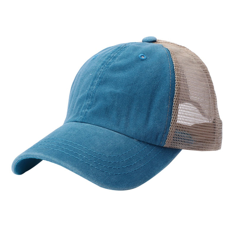 Tennis Baseball Cap Retro Stijl Gewassen Katoen Mesh Strapback Hoed Hoofddeksels Outdoor Sportkleding met Verstelbare Rug Sluiting: 4