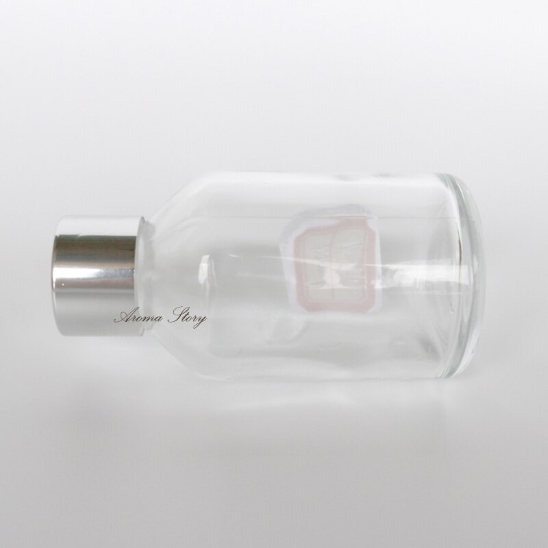 100ml Reed Diffuser Bottles Diameter 5cm, Height 10.5cm(with cap), Weight 123g Metal Silver/Gold/Black Cap Plastic Stopper