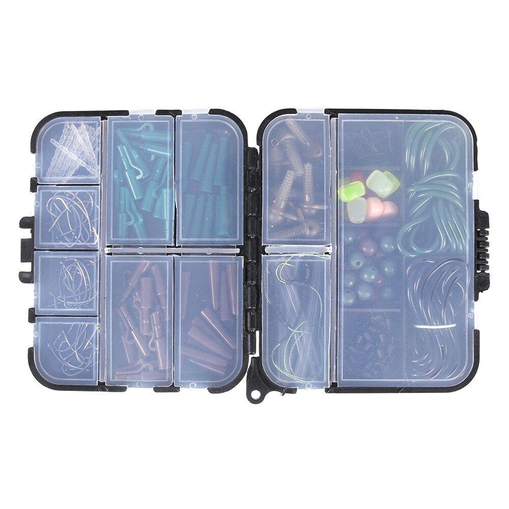 Carp Fishing Tackle Kit 254Pcs Carp Fishing Equipment Anti-Tangle Sleeve Line Aligner Bait Carp Hooks Fishing Tackle Box