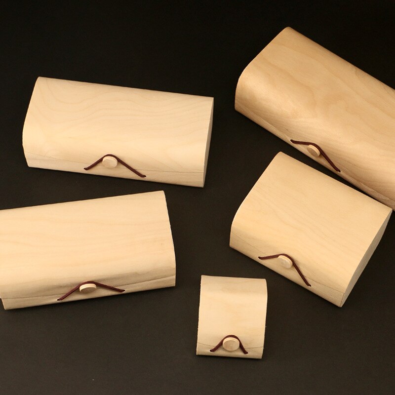 6 Pcs/lot Wood Color Wooden Tea Packaging Box Universal Black Tea Green Tea Packaging Box Jewelry Wood Box Buckle