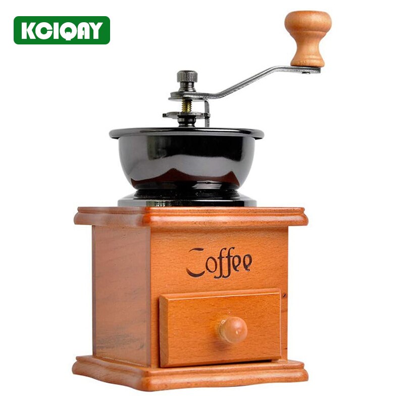1 pz macinacaffè Vintage ▾ macinacaffè manuale in legno macinacaffè in acciaio inossidabile retrò macinacaffè mini macinacaffè