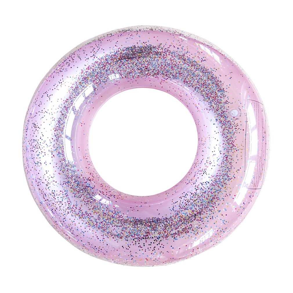 90cm Accessories Summer Bling Inflatable Swimming Ring PVC Beach Circle Float Water Pool Party Sequins Round Swimming Pool Toys: Default Title