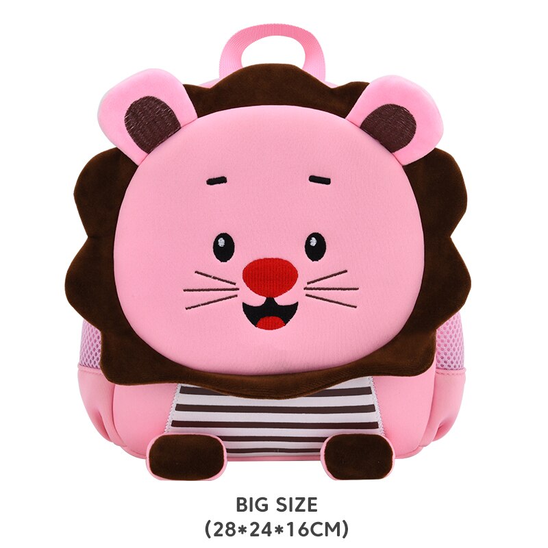 Greatop 3D Cartoon Leeuw Kids Rugzak Baby Peuter Kinderen Schooltas Kleuterschool Mochila Voor Jongens Meisjes 2-5 Jaar: Pink-big