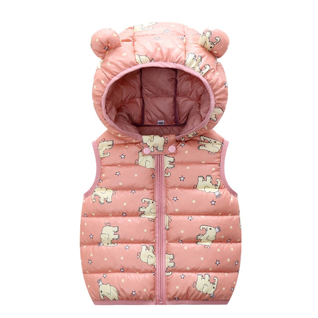 Enfants gilet vêtements d'extérieur manteaux d'hiver enfants vêtements à capuche coton garçons filles gilet pour l'âge de 1-4 ans