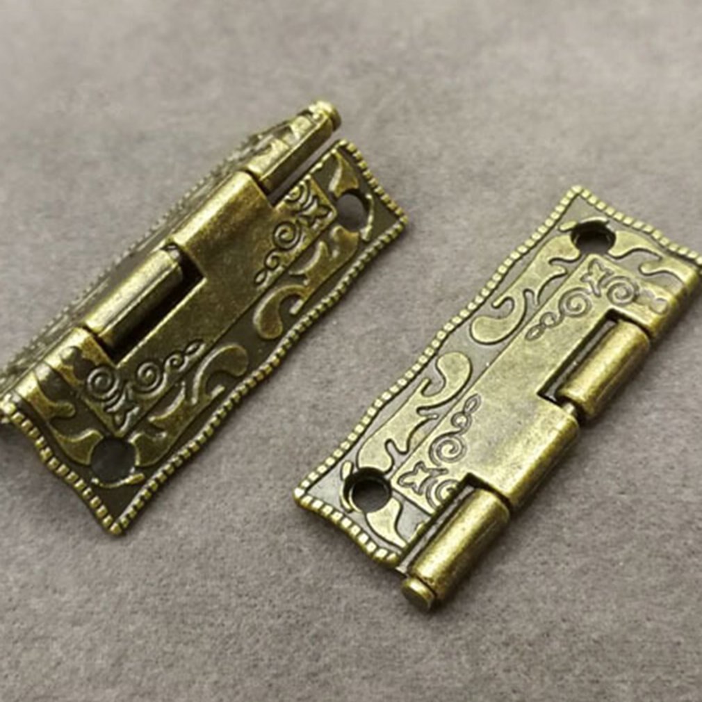Mini Vintage Antique Carbinet Drawer Hinge Wooden Furniture Jewelry Box Brass Hinge Furniture Hinge