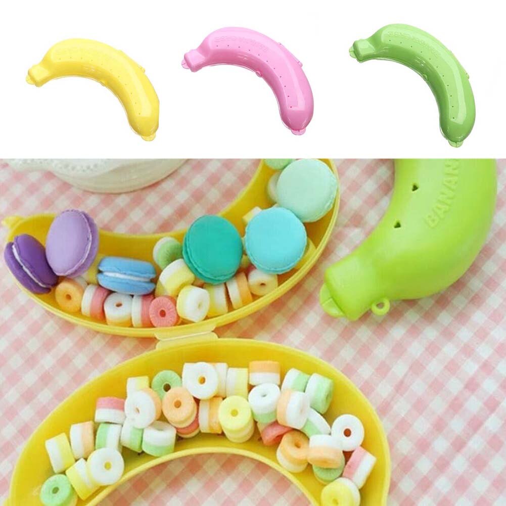 1 pc banaanilaatikko söpö banaanisuojakotelo ulkolounas hedelmärasia säilytyspidike banaanisuoja keittiötarvikkeet