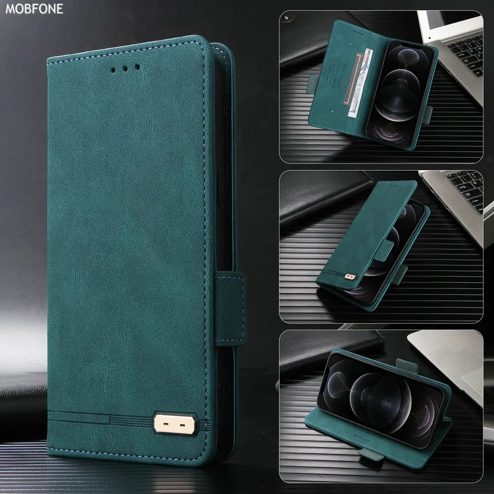 Realme GT 6 6T NEO 6 SE Flip Case Luxury Skin Texture Leather Wallet Book Full Cover For Realme GT6 GT6T Neo6 SE Phone Bags: PE / green