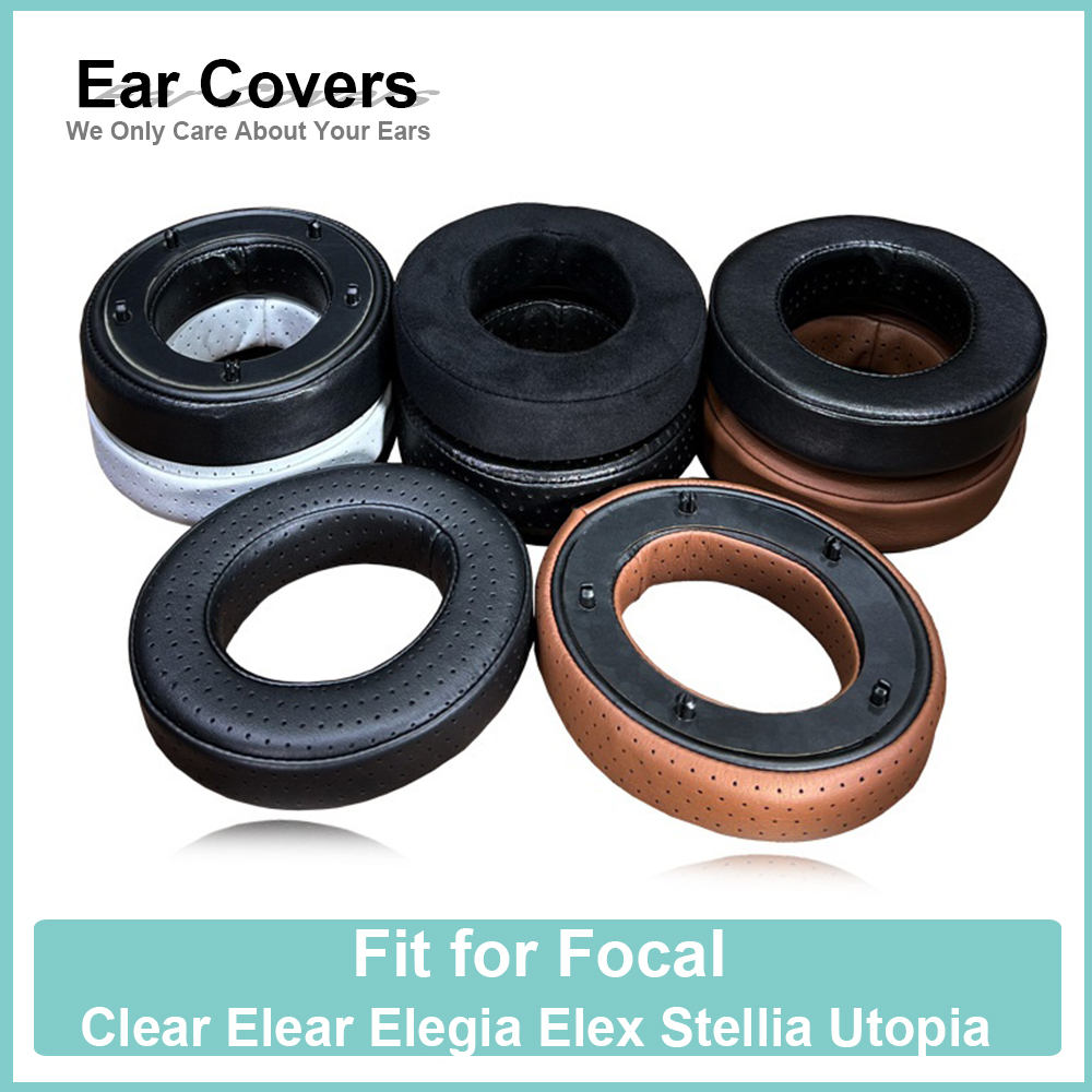 Almohadillas para auriculares Focal Clear Elear Elegia Elex Stellia Utopia, almohadillas para los oídos de piel de oveja, reemplazo cómodo