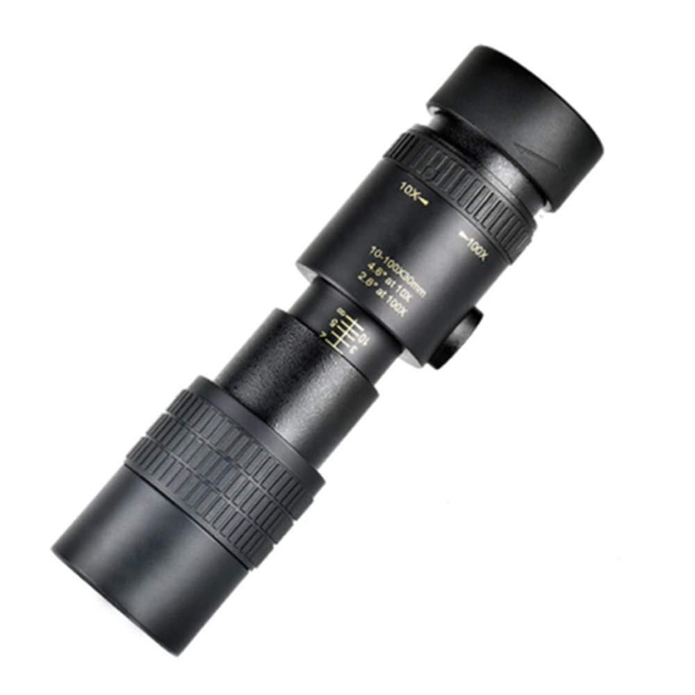 4k 10-300x 40mm bärbart zoommonokulärt teleskopstelefon bärbart zoommonokulärt teleskop+stativ+klippmobiltelefonlins: Mörk khaki