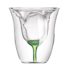 180ml dobbeltlags glass kopp glass kaffekrus klar dobbel vegg isolert termisk drikkekopp til øl vodka vin whisky