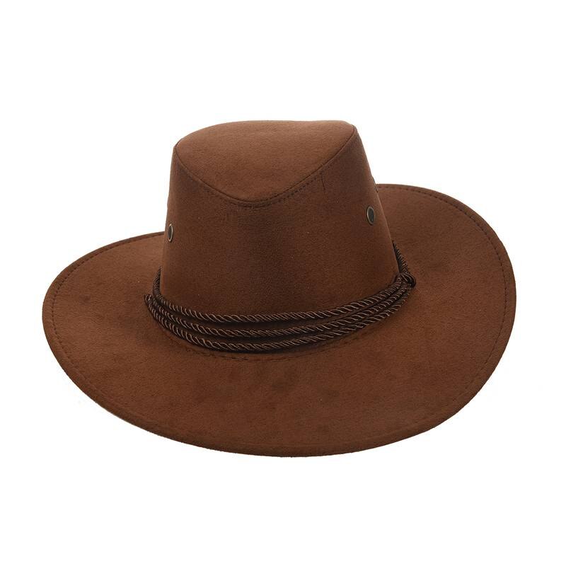 Cowboy keps mocka look vilda västern fancy cowgirl unisex hatt