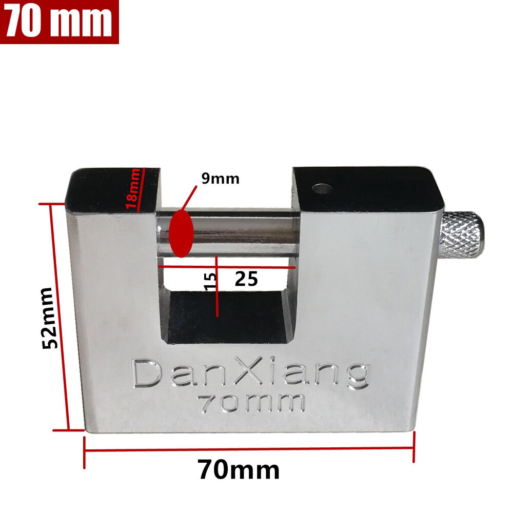 50mm~70mm HEAVY DUTY ANTI RUST SHUTTER PADLOCK HIGH SECURITY SHACKLE LOCK 3 KEYS: 4