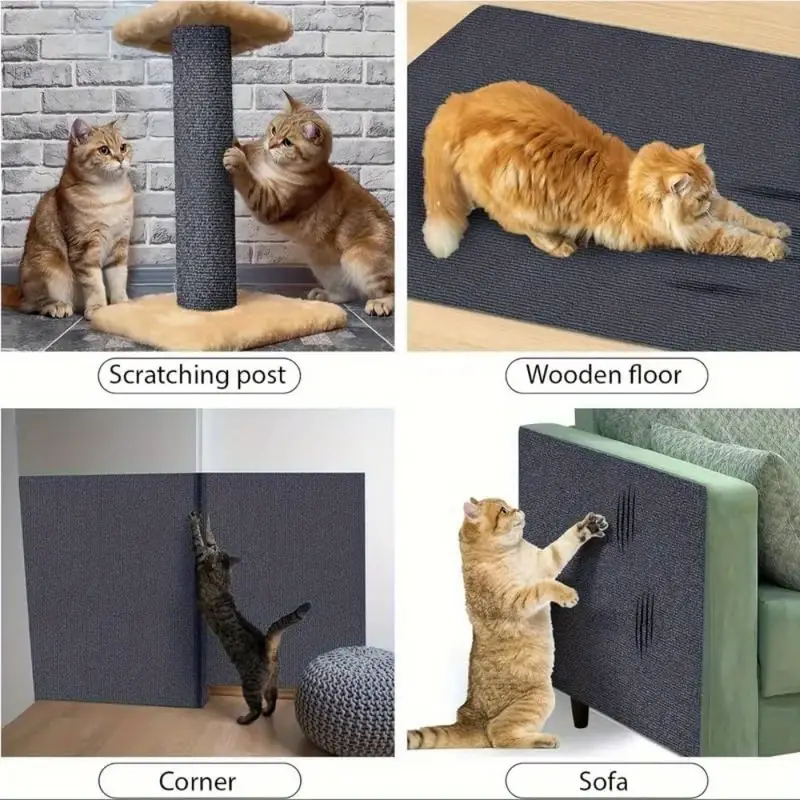 NONOR-Tapis auto-adhésif à gratter pour chat, Polymères à gratter, Tapis à tailler, Protection anti-rayures, Canapé, Meubles
