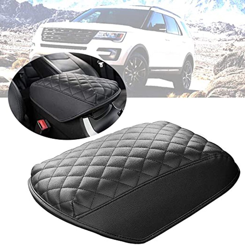 Center Console Cover PU Leather Anti-Slip Armrest Cover for Ford Explorer SUVs
