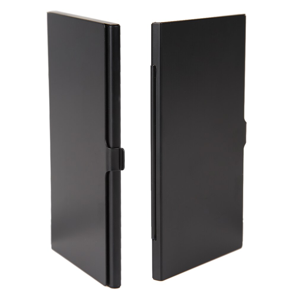 Caja de almacenamiento monocapa de aluminio 1SD con 8TF Micro tarjetas SIM Pin tarjeta de memoria portátil cajas pequeñas de almacenamiento de negro