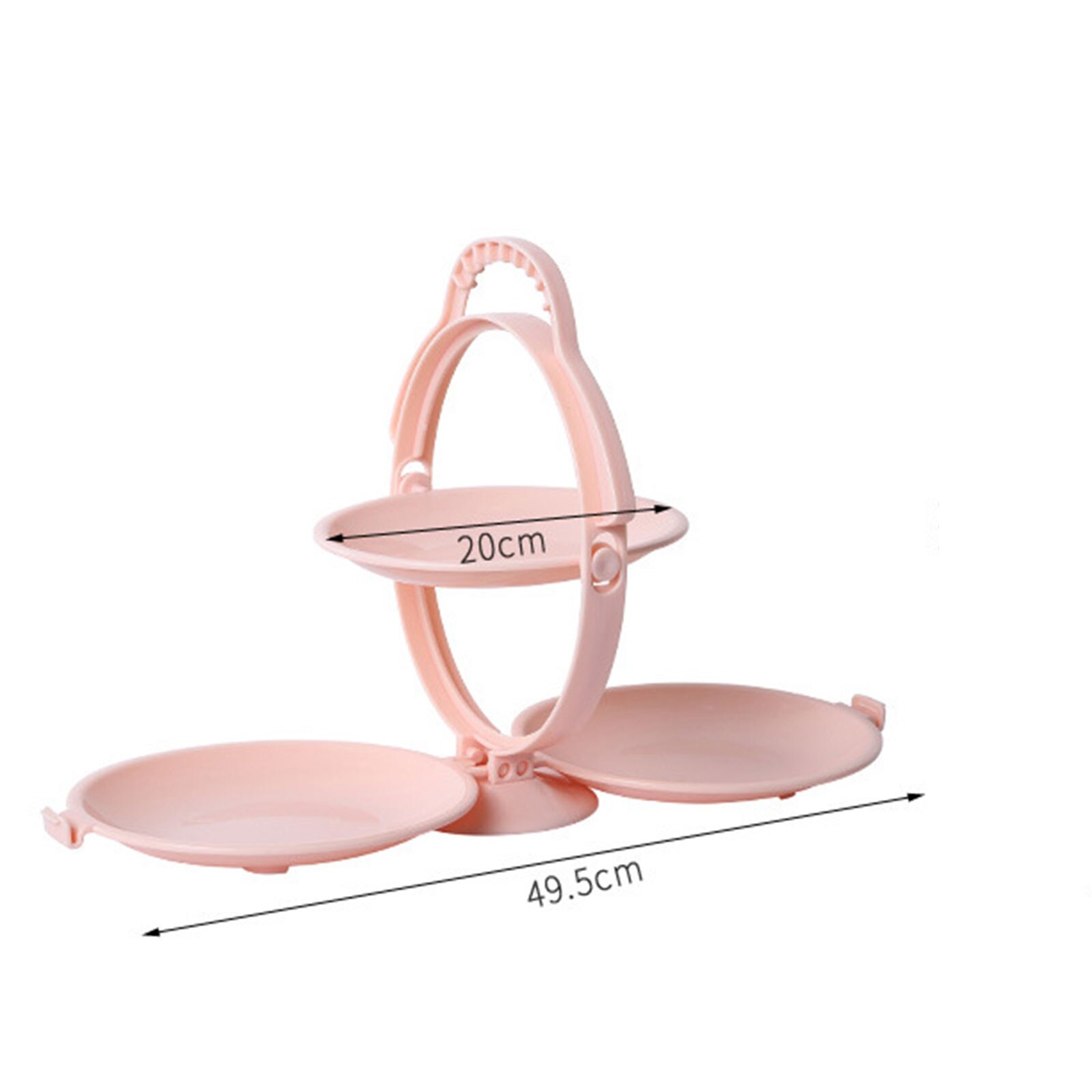 3 Colors Folding Fruit Plate Double-Layer Smiley Vertical Modern Creativity Portable Display Stand