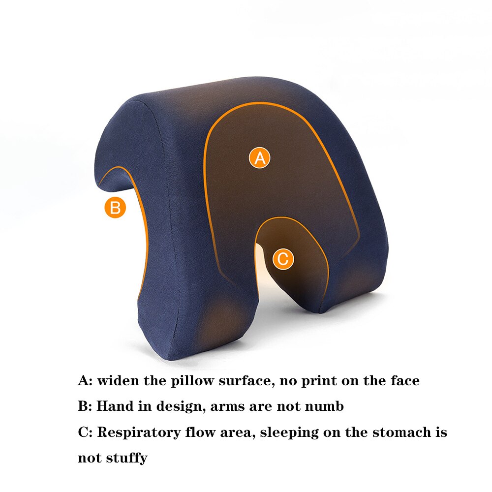 Almohada arqueada de espuma viscoelástica, almohadas arqueadas para aliviar el dolor de cuello, hombros, espalda y brazos, para el hogar, oficina y coche
