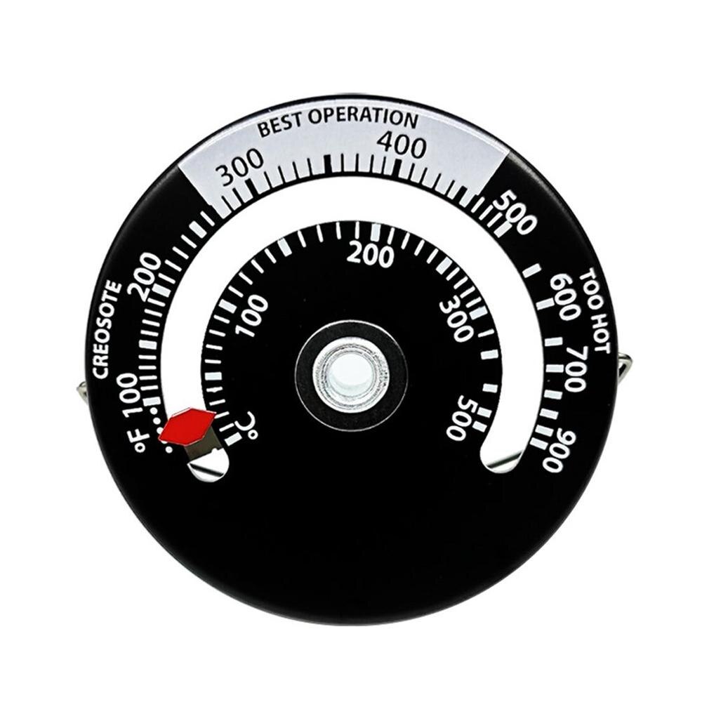 Aluminum Fireplace Thermometer Magnet Food Meat Thermometer Rotary Oven Thermometer Kitchen Household Thermometer
