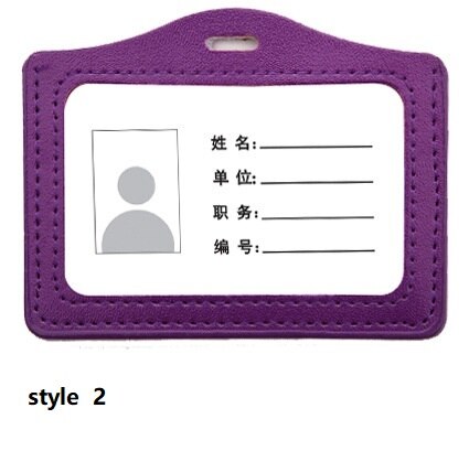 One Pcs ID Card Holder Badge Reel Oyster Security Retractable Photo Identity Pass Badge Students Nurse Holder & Accessories: style 2 light purple