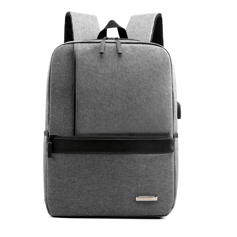 PUIMENTIUA Slim Laptop Backpack Men Office Work Men Backpack Business Bag Unisex Black Ultralight Backpack Thin Back Pack: deep  gray 1