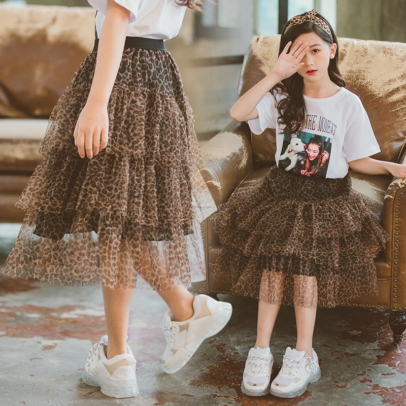 Falda tutú con estampado de leopardo para niñas, faldas de Ballet esponjosas para , Baile de Princesa, ropa de tul, novedad