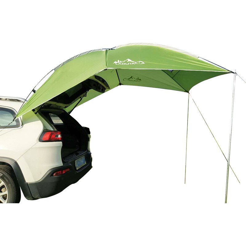 Auto SUV MPV Car Tail Tent Rooftop Side Awning Tent 3-4 Person Outdoor Camping Picnic Sun Shade Shelter for Self Driving Tour: Green