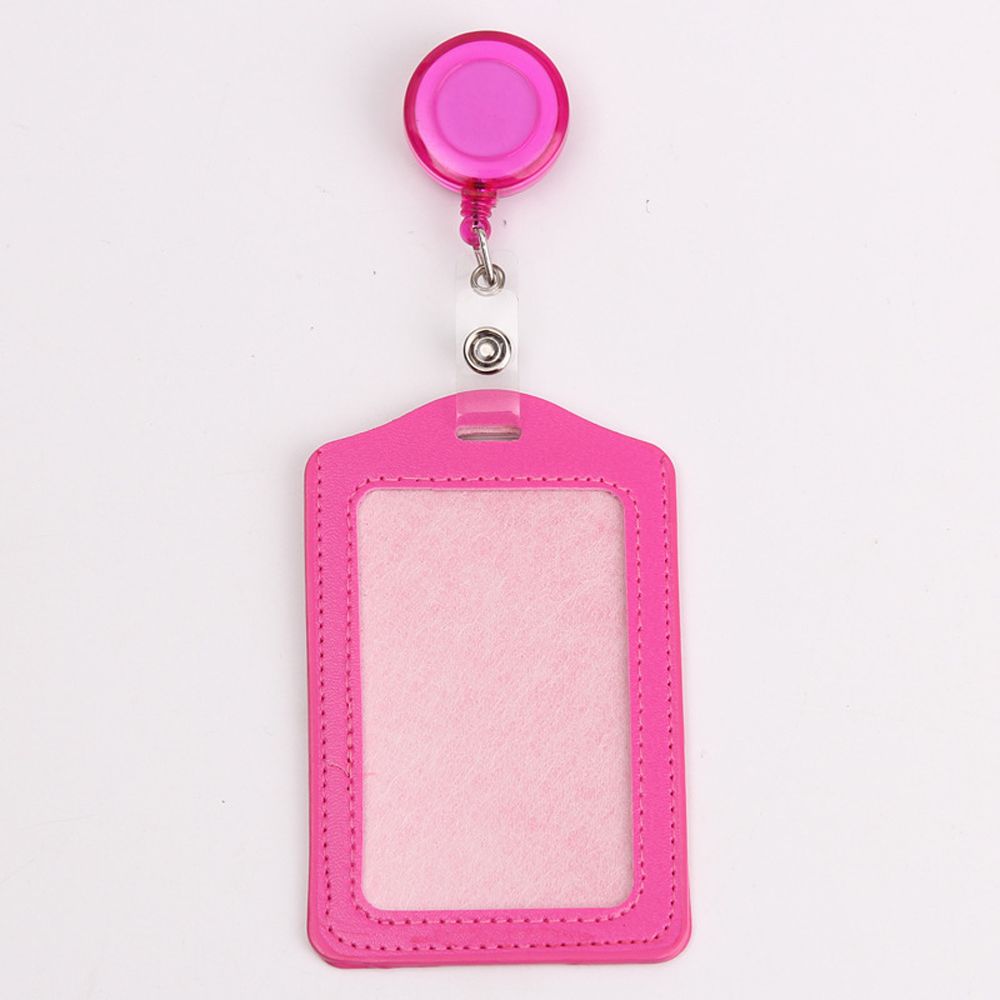 Work ID Card Retractable Pull Badge Holder Transparent Card Cover Student Card Sleeves Bus Card Holder Credit Cards Protector: Navy Blue