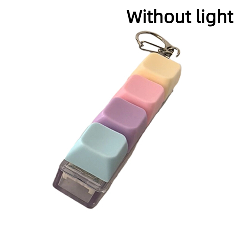 4/9 Toetsen Mechanische Toetsenbord As Tester LED Toetsenbord Sleutel Speelgoed Stress DIY Knop Keycap Fidget Sleutelhanger Speelgoed