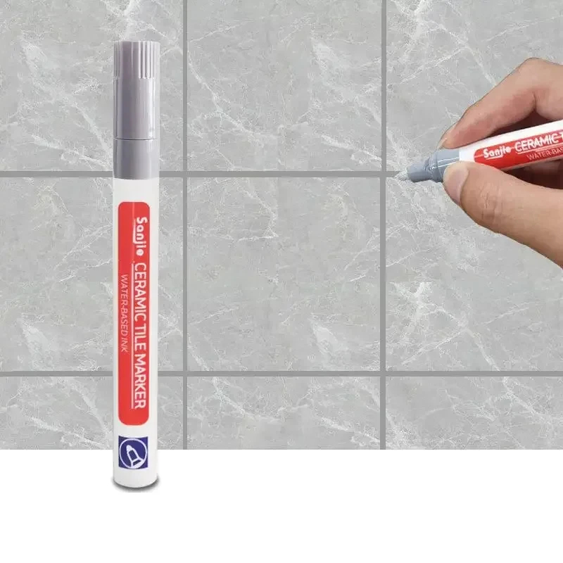 Stylo marqueur blanc étanche, réparation de couture murale, carrelage, marqueurs de coulis, sol salle de bains, outils de brosse à peinture de décontamination, 1/3 pièces: Clair
