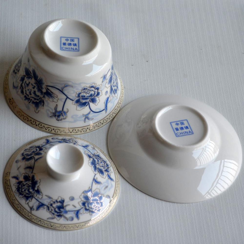 Gaiwan 300ml terrin penoy tekopper porcelæn jingdezhen traditionel kinesisk tesæt låg kopper underkop te