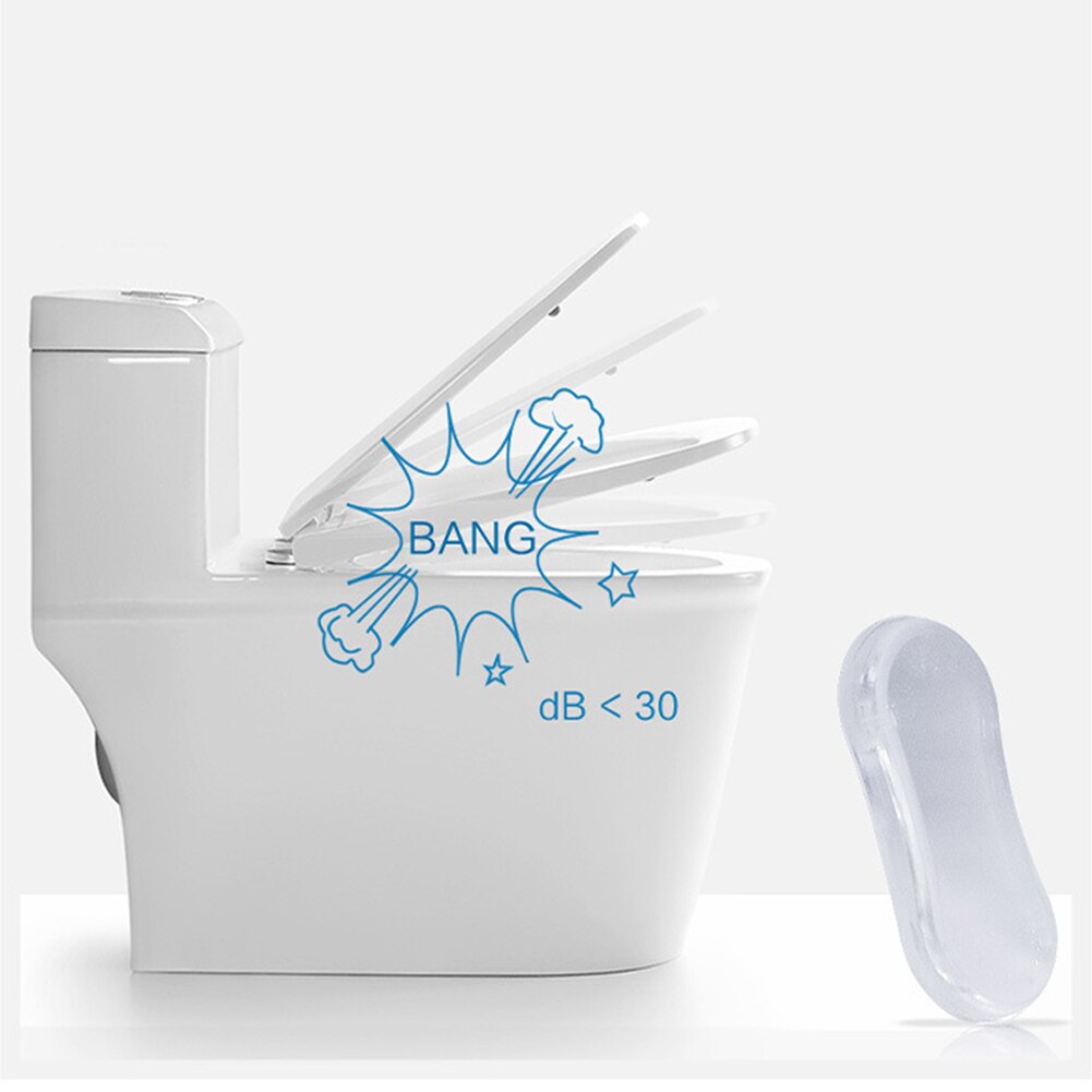 4pcs Hygienic Toilet Seat Bumper Universal Silicone Transparent Bathroom Home Pads Buffer Replacement Parts Strong Adhesive