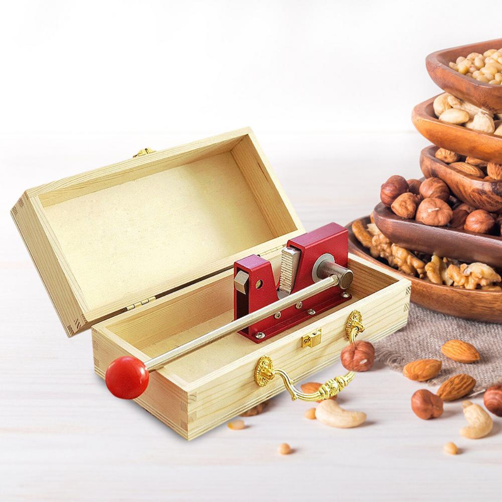 Pinza per noci schiaccianoci noci macchina per sbucciare l'apri della Macadamia resistente con manico in metallo resistente per mandorle di nocciole