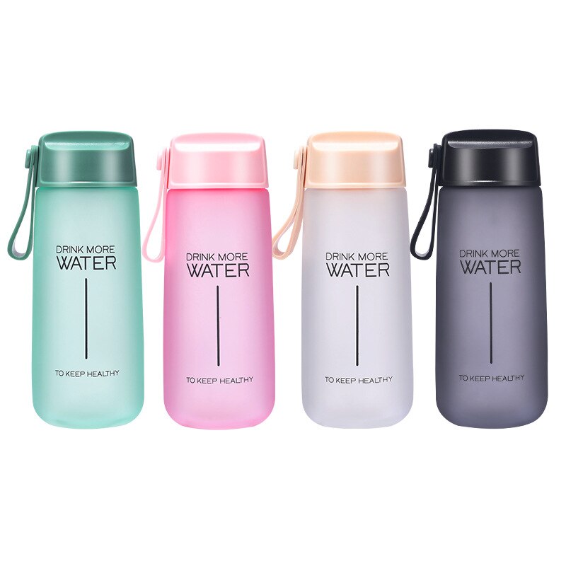 Matte plastic waterbeker modieuze sportwaterfles anti-val grote capaciteit kinder casual beker