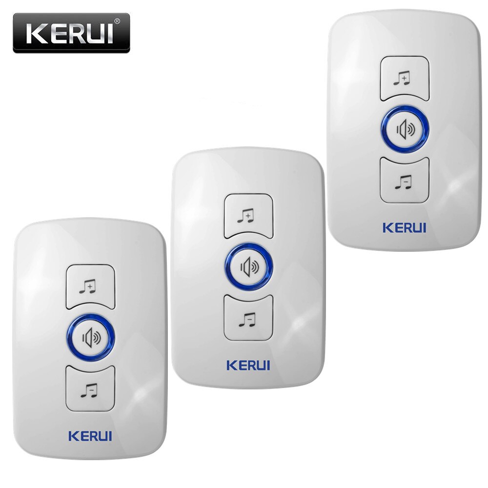 Kerui eenvoudige versie beveiligingsdeurbel alarmsysteem lokaal alarm met 32 muziekopties 4 volume-ondersteuning 1527/2262 codechip